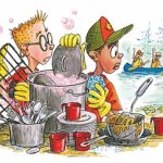 Boy Scout Image -- Camp Cooking Time