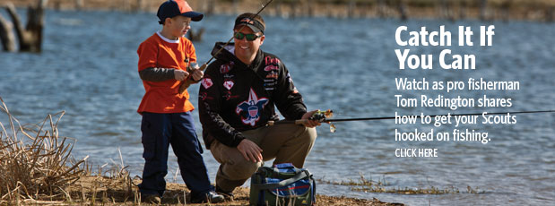 Pro fisherman Tom Redington shares how to hook Scouts on fishing