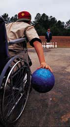 bowling from a wheelchair
